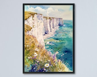 Eastbourne Watercolor Poster Wall Art Eastbourne Wall Hanging Home Décor Eastbourne Gift Art Lovers United Kingdom Wall Art