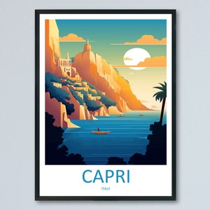 Capri Travel Print Wall Art Capri Italy Wall Hanging Home Decoration Capri Gift Art Lovers Wall Art Print Capri Italy Art Capri Art Print