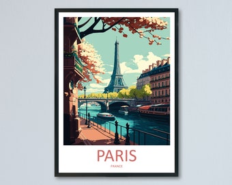 Paris Travel Print Wall Art Paris Wall Hanging Home Décor Paris Gift Art Lovers France Art Lover Gift Paris Print France Wall Art Décor