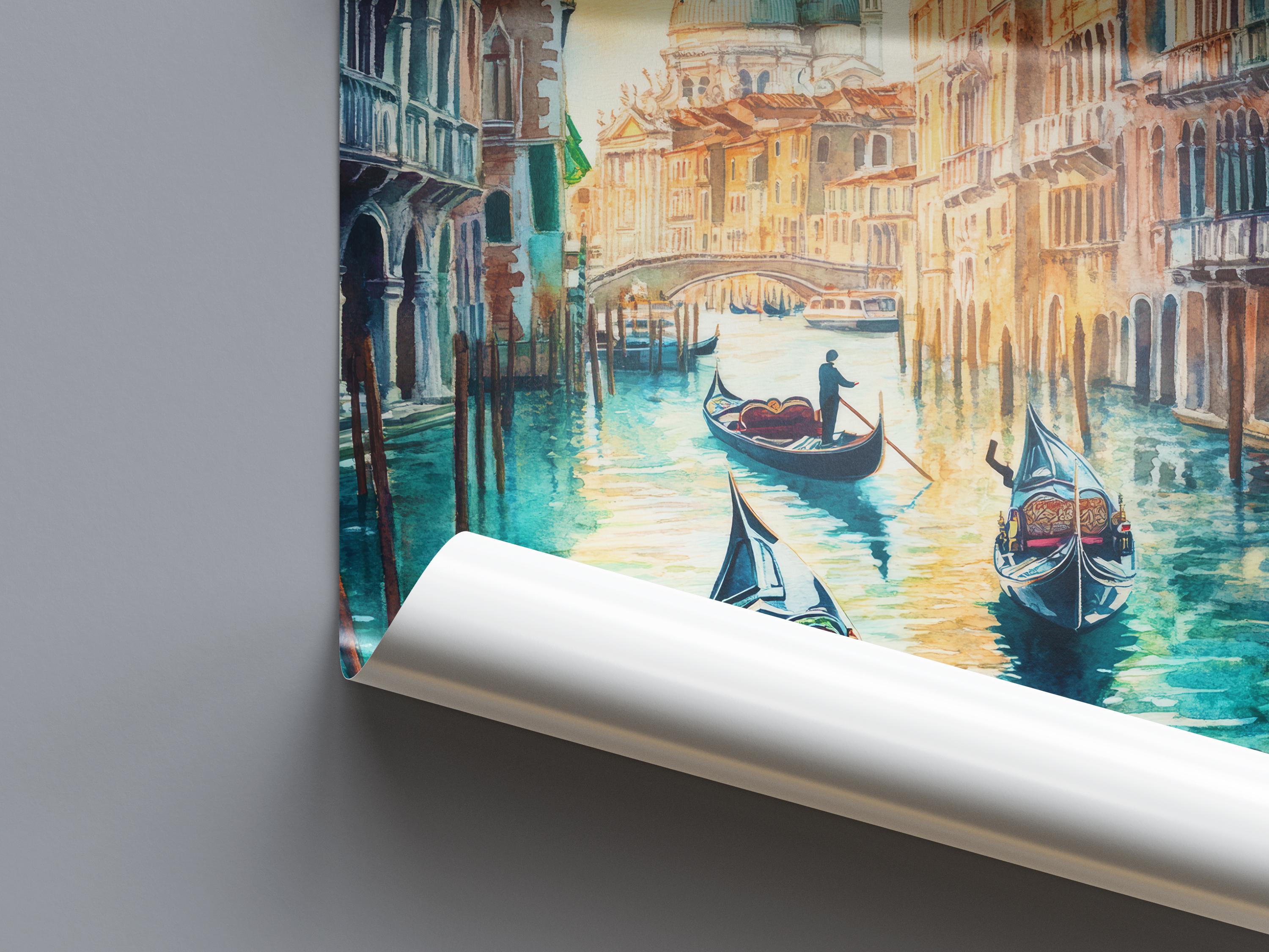 ヴェネツィアの水彩画ポスター 壁アート ヴェネツィア 壁掛け ホーム