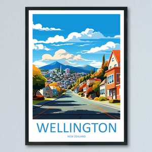 Wellington Travel Print Wall Art Wellington Wall Hanging Home Décor Wellington Gift Art Lovers New Zealand Art Lover Gift Print Wellington