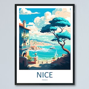 Nice France Print Nice France Home Decor Cityscape Art Print Nice France Wall Art for Travel Enthusiast Gift Wall Hanging Nice France Poster