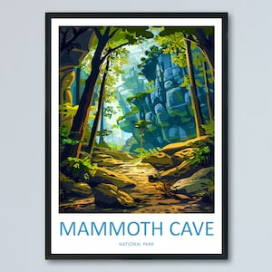Mammoth Cave National Park Travel Print Wall Art Mammoth Cave Wall Hanging Home Décor Mammoth Cave Gift Art Lovers Art Gift Lover Print