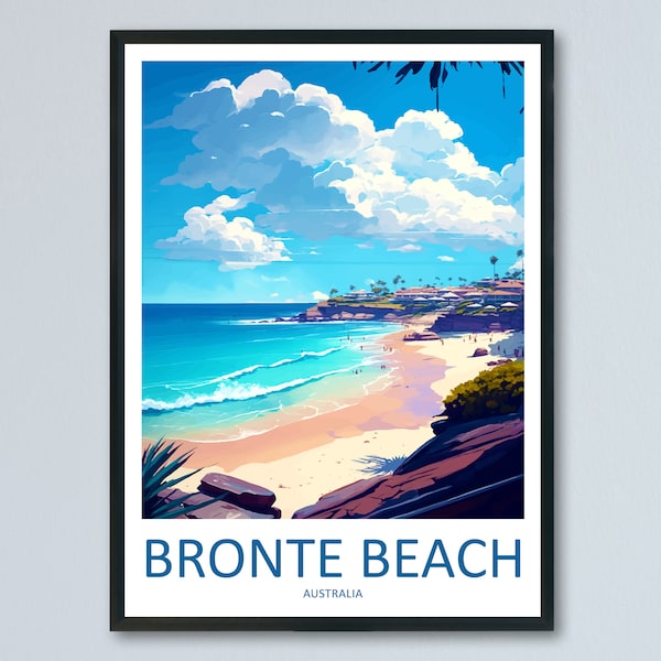 Bronte Beach Australien Reise Print Wandkunst Bronte Beach Wandbehang Home Décor Bronte Beach Geschenk Kunstliebhaber Wandkunst