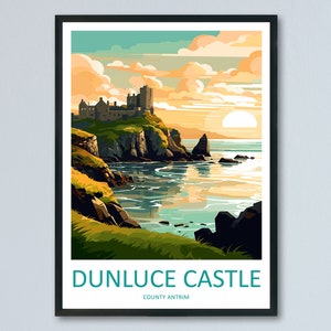 Dunluce Castle Travel Print Wall Art Dunluce Castle Wall Hanging Home Décor Dunluce Castle Gift Art Lovers Ireland Art Lover Gift Print