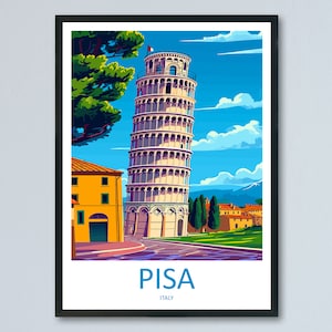 Pisa Travel Print Wall Art Pisa Wall Hanging Home Décor Pisa Gift Art Lovers Italy Art Lover Gift Pisa Print Pisa Travel Gift Poster