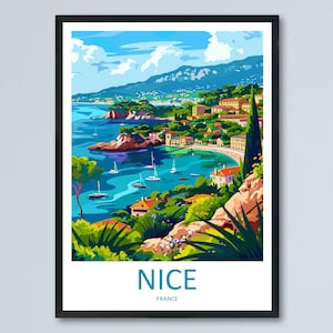 Nice France Print Nice France Home Decor Cityscape Art Print Nice France Wall Art for Travel Enthusiast Gift Wall Hanging Nice France Poster