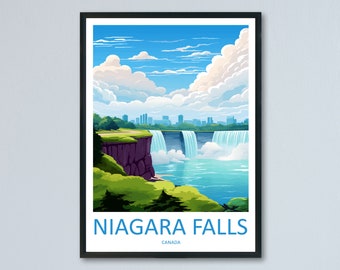 Niagara Falls Travel Print Wall Art Niagara Falls Wall Hanging Home Décor Niagara Falls Gift Art Lovers Canada Art Lover Gift Niagara Falls
