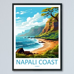 Napali Coast Travel Print Wall Art Napali Coast Wall Hanging Home Décor Napali Coast Gift Art Lovers Hawaii Art Lover Gift Print Artwork