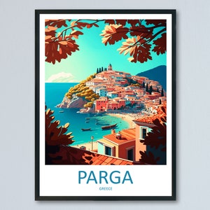 Parga Reise Print Wandkunst Parga Griechenland Wandbehang Dekoration Parga Geschenk Kunstliebhaber Wand Kunst Parga Griechenland Wandkunst