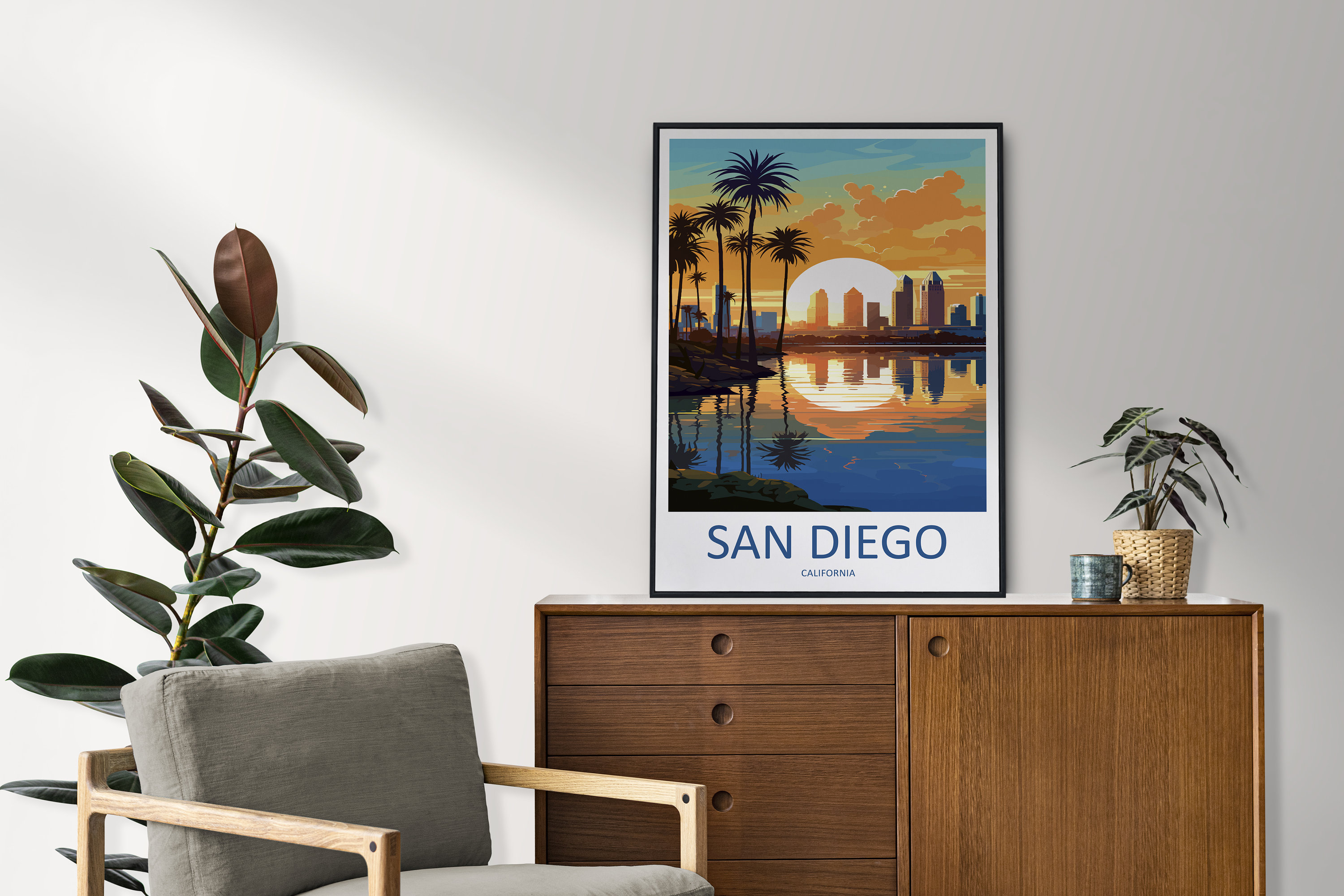 San Diego Travel Print Wall Art San Diego Wall Hanging Home Décor San