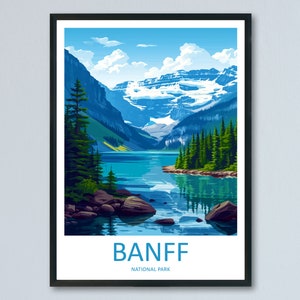 Banff National Park Travel Print Wall Art Banff Wall Hanging Home Décor Banff Gift Art Lovers Canada Art Lover Gift