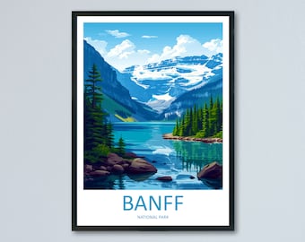 Banff National Park Travel Print Wall Art Banff Wall Hanging Home Décor Banff Gift Art Lovers Canada Art Lover Gift