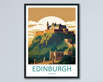 Edinburgh Cityscape Print Edinburgh Home Decor European City Art Print Edinburgh Wall Art Scotland Enthusiast Gift Wall Hanging Edinburgh