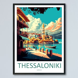 Thessaloniki Travel Print Wall Art Thessaloniki Greece Wall Hanging Home Decoration Thessaloniki Gift Art Lovers Wall Art Print Thessaloniki