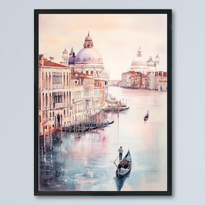 Venice Watercolor Poster Venice Travel Print Venice Wall Art Venice Cityscape Painting Venice Souvenir Italy Decor