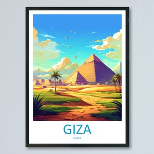 Cairo Travel Print Wall Art Cairo Egypt Wall Hanging Home Decoration Cairo Gift Art Lovers Wall Art Print Cairo Great Pyramids Of Giza