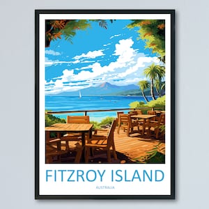 Fitzroy Island Travel Print Wall Art Fitzroy Island Wall Hanging Home Décor Fitzroy Island Gift Art Lovers Wall Art Australia Poster Deco
