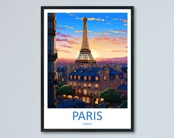 Paris Travel Print Wall Art Paris Wall Hanging Home Décor Paris Gift Art Lovers France Art Lover Gift Paris Print France Wall Art Décor
