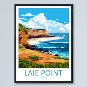 Laie Point Travel Print Wall Art Laie Point Wall Hanging Home Décor Laie Point Gift Art Lovers Hawaii Art Lover Gift Print Artwork