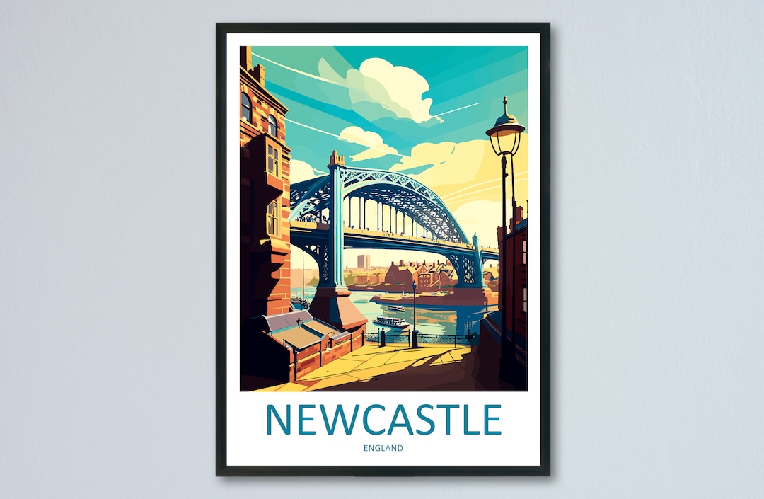 Newcastle Travel Print Wall Art Newcastle Wall Hanging Home Décor