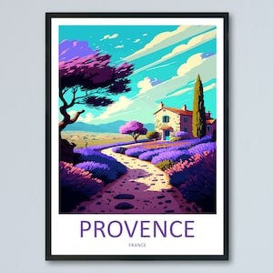 Provence Travel Print Wall Art Provence Wall Hanging Home Décor Provence Gift Art Lovers France Art Lover Gift Provence Art Provence Art