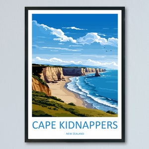 Cape Kidnappers Travel Print Wall Art Cape Kidnappers Wall Hanging Home Décor Cape Kidnappers Gift Art Lovers New Zealand Travel Print
