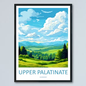 Opper-Palts reizen afdrukken Opper-Palts Home decor Duitsland Art Print Duitsland Opper-Palts muur afdrukken cadeau voor fans van Duitsland