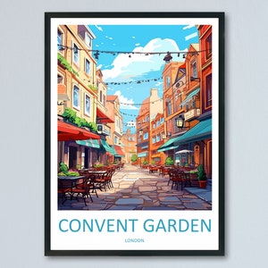 Covent Garden Travel Print Wall Art Covent Garden Wall Hanging Home Décor Covent Garden Gift Art Lovers London England Art Lover Gift