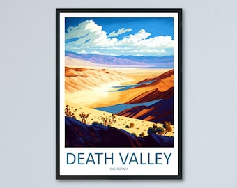 Death Valley National Park reizen afdrukken kunst aan de muur Death Valley muur hangende huisinrichting Death Valley cadeau kunstliefhebbers Californië kunstliefhebber cadeau