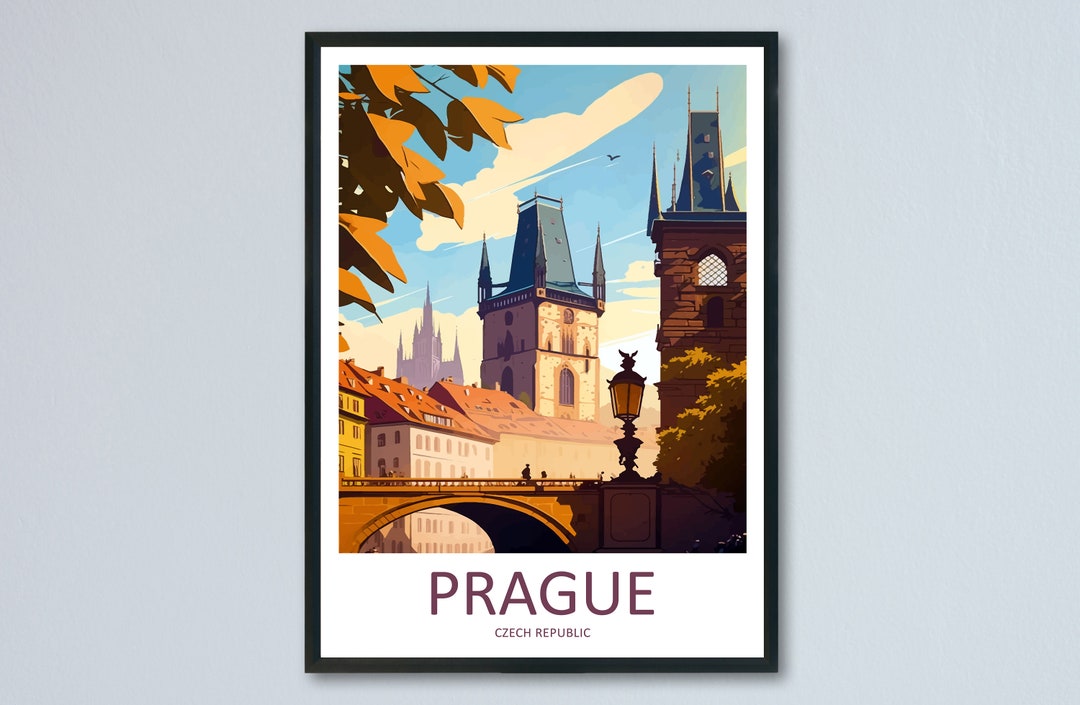 Prague Travel Print Wall Art Prague Wall Hanging Home Décor Prague Gift