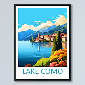 Comer See Reise Print Wand Kunst Comer See Italien Wandbehang Dekoration Comer See Geschenk Kunstliebhaber Wand Kunst Como See Italien Kunst