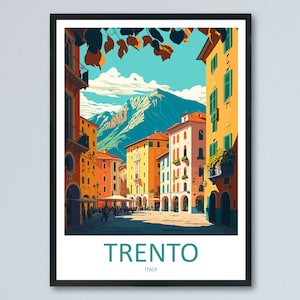 Trento Travel Print Wall Art Trento Italy Wall Hanging Home Decoration Trento Gift Art Lovers Wall Art Print Trento Italy Art Trento Print
