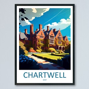 Chartwell Travel Print Wall Art Chartwell Wall Hanging Home Decoration Chartwell Gift Art Lovers Wall Art Print Art Chartwell Travel Art