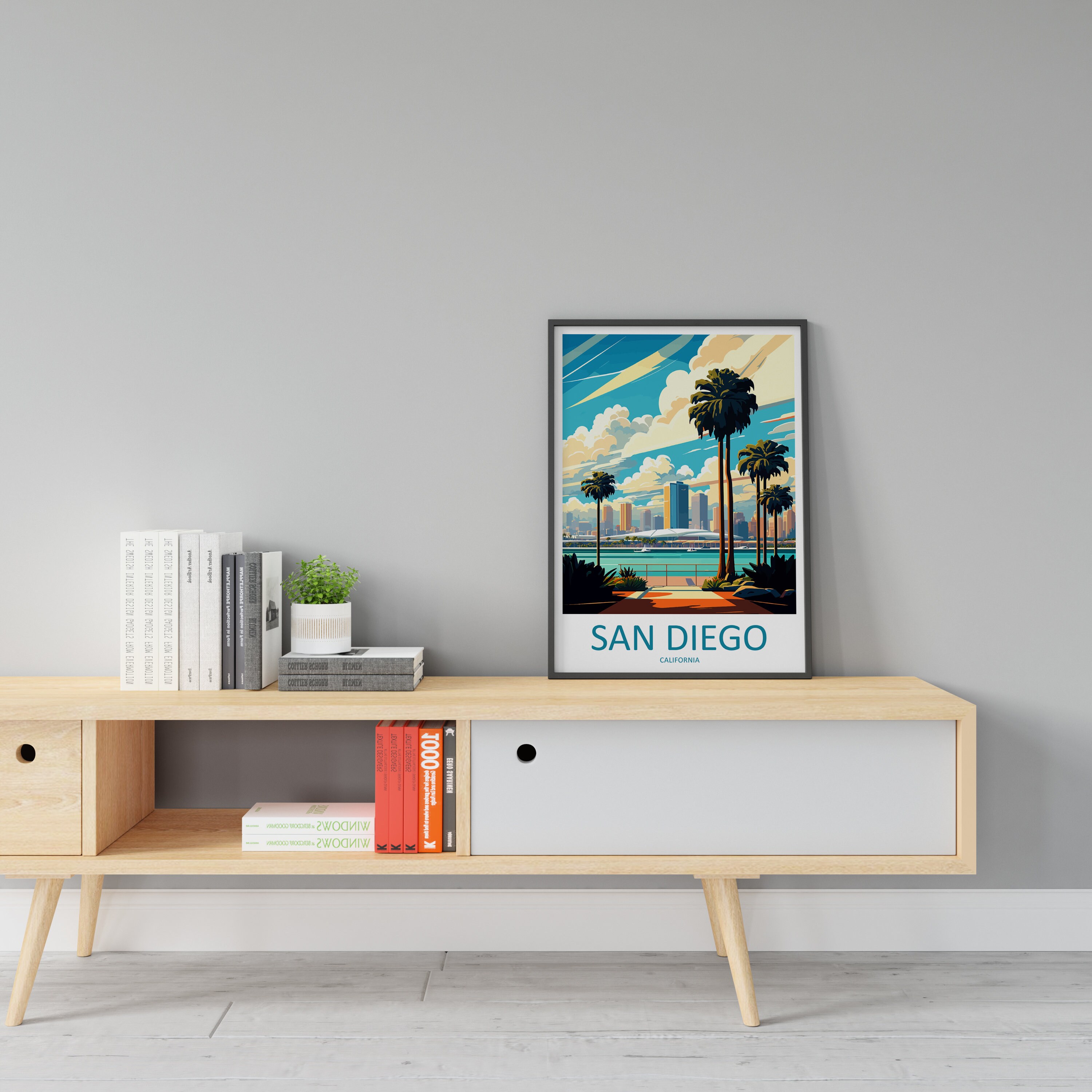 San Diego Travel Print Wall Art San Diego Wall Hanging Home Décor San ...