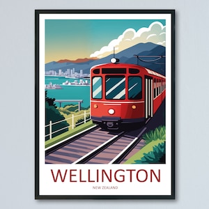 Wellington Travel Print Wall Art Wellington Wall Hanging Home Décor Wellington Gift Art Lovers New Zealand Art Lover Gift Print Wellington