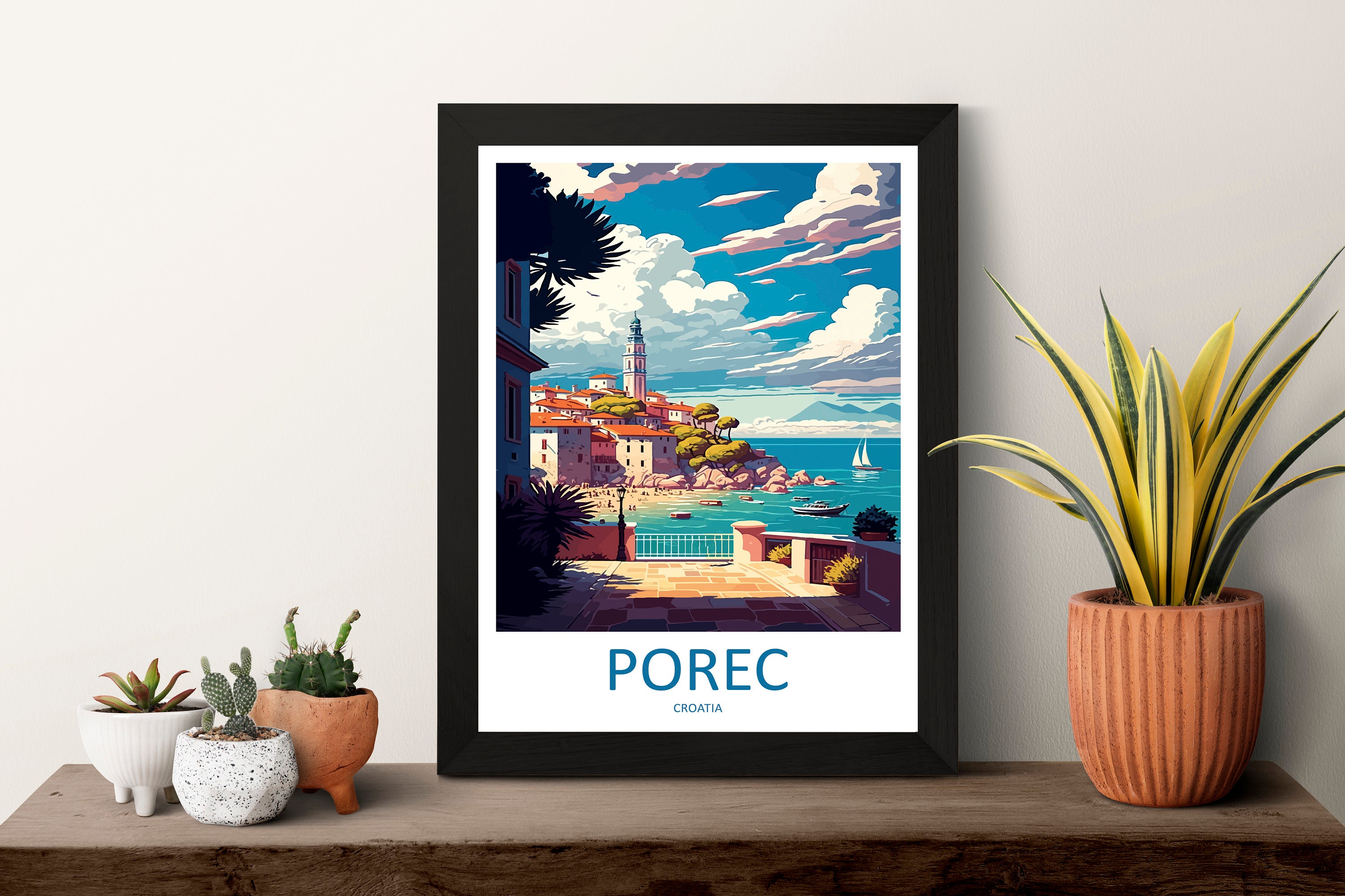 Discover Porec Croatie Paysage Voyage Vintage Poster