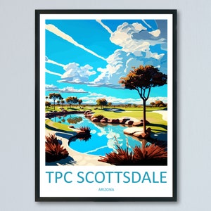 TPC Scottsdale Golf Reise-Druck-Wand-Kunst TPC Scottsdale Wandbehang Hauptdekor TPC Scottsdale Geschenk-Kunstliebhaber Arizona-Kunst-Reise-Plakat