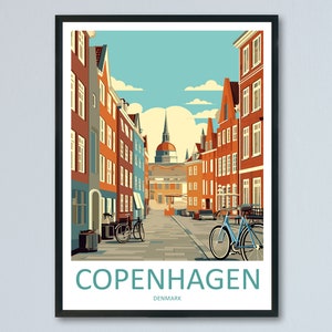Copenhagen Travel Print Wall Art Copenhagen Wall Hanging Home Décor Copenhagen Gift Art Lovers Denmark Art Lover Gift Copenhagen Wall Décor
