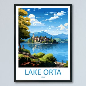 Lake Orta Travel Print Wall Art Lake Orta Italy Wall Hanging Home Decor Lake Orta Gift Art Lovers Wall Art Print Lake Orta Italy