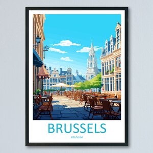 Brussels Travel Print Wall Art Brussels Wall Hanging Home Décor Brussels Gift Art Lovers Belgium Art Lover Gift Brussels Wall Décor
