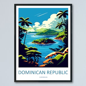 Dominican Republic Travel Print Wall Art Dominican Republic Wall Hanging Home Décor Dominican Republic Gift Art Lovers Wall Art Caribbean
