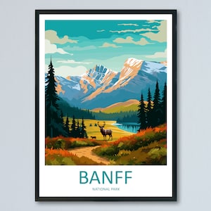 Banff National Park Travel Print Wall Art Banff Wall Hanging Home Décor Banff Gift Art Lovers Canada Art Lover Gift