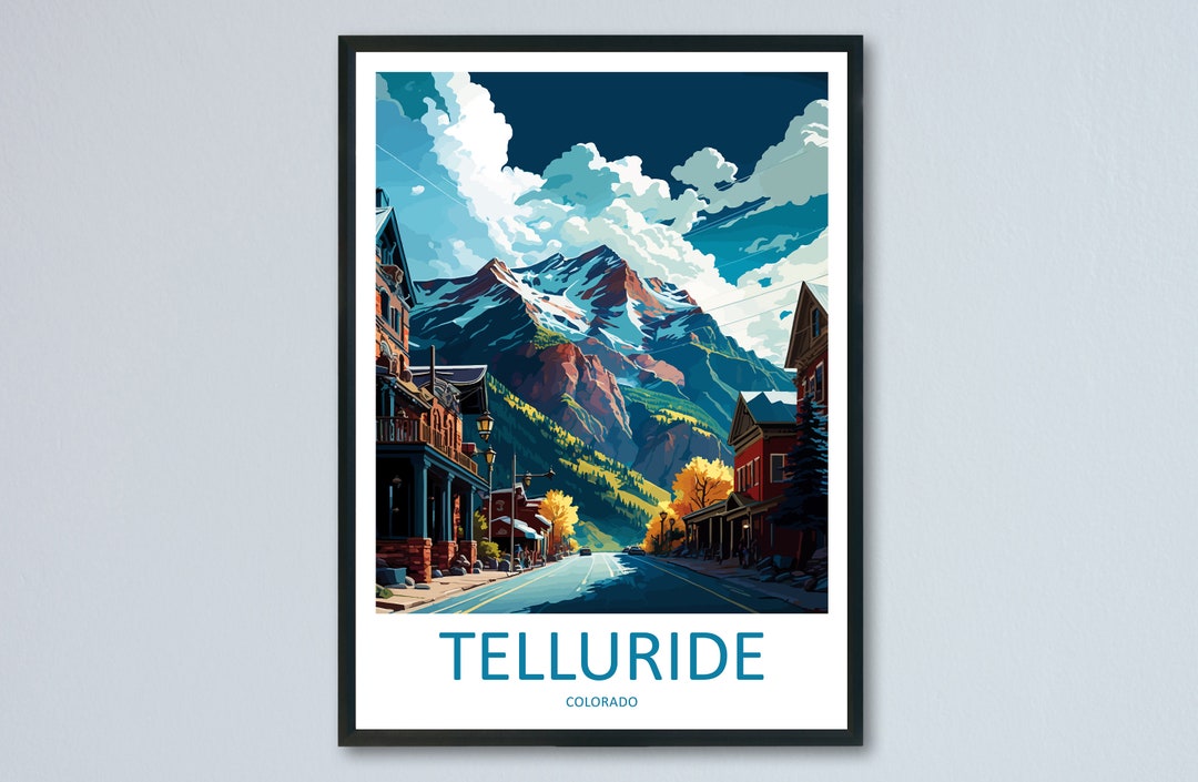 Telluride Travel Print Wall Art Telluride Wall Hanging Home Décor ...