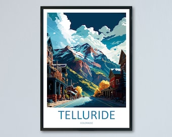 Telluride Travel Print Wall Art Telluride Wall Hanging Home Décor Telluride Gift Art Lovers Colorado Art Gift Lover Print For Telluride