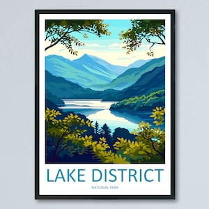 Lake District Print Lake District Home Decor Landscape Art Print Lake District Wall Art Nature Enthusiast Gift Wall Hanging Lake District