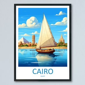Cairo Travel Print Wall Art Cairo Egypt Wall Hanging Home Decoration Cairo Gift Art Lovers Wall Art Print Cairo Great Pyramids Of Giza