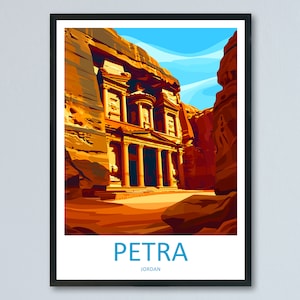 Petra Travel Print Wall Art Petra Wall Hanging Home Décor Petra Gift Art Lovers Jordan Art Lover Gift Petra Travel Poster