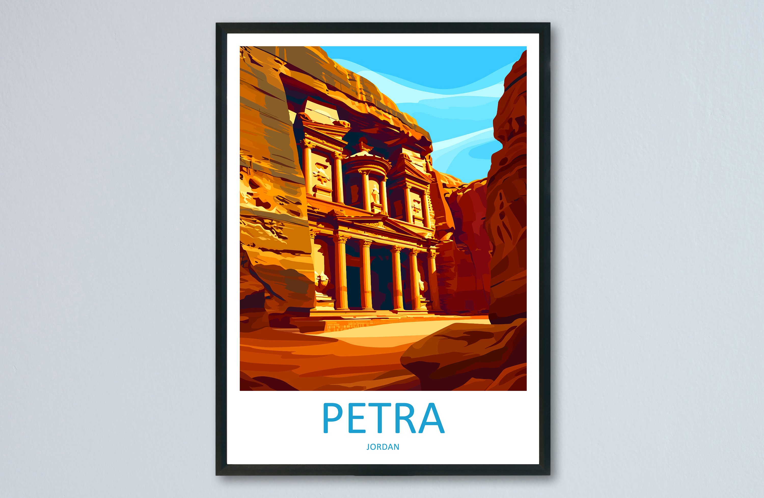 Petra Reise Print Wandkunst Petra Wandbehang Home Dekor Petra Geschenk Kunstliebhaber Jordan Kunstliebhaber Geschenk Petra Reise Poster