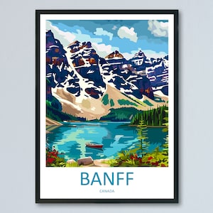 Banff National Park Travel Print Wall Art Banff Wall Hanging Home Décor Banff Gift Art Lovers Canada Art Lover Gift